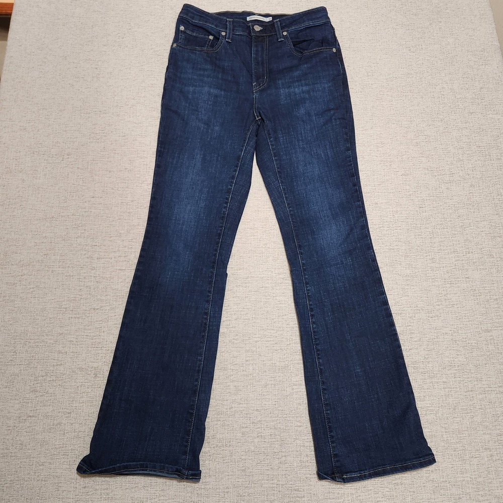 Levis 715 Bootcut Jeans Womens 30x32 Dark Wash Indigo Slim Fit Flare